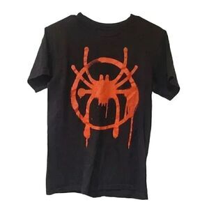 Spider Man Marvel Men's Black Cotton Red Graphic Into Multiverse